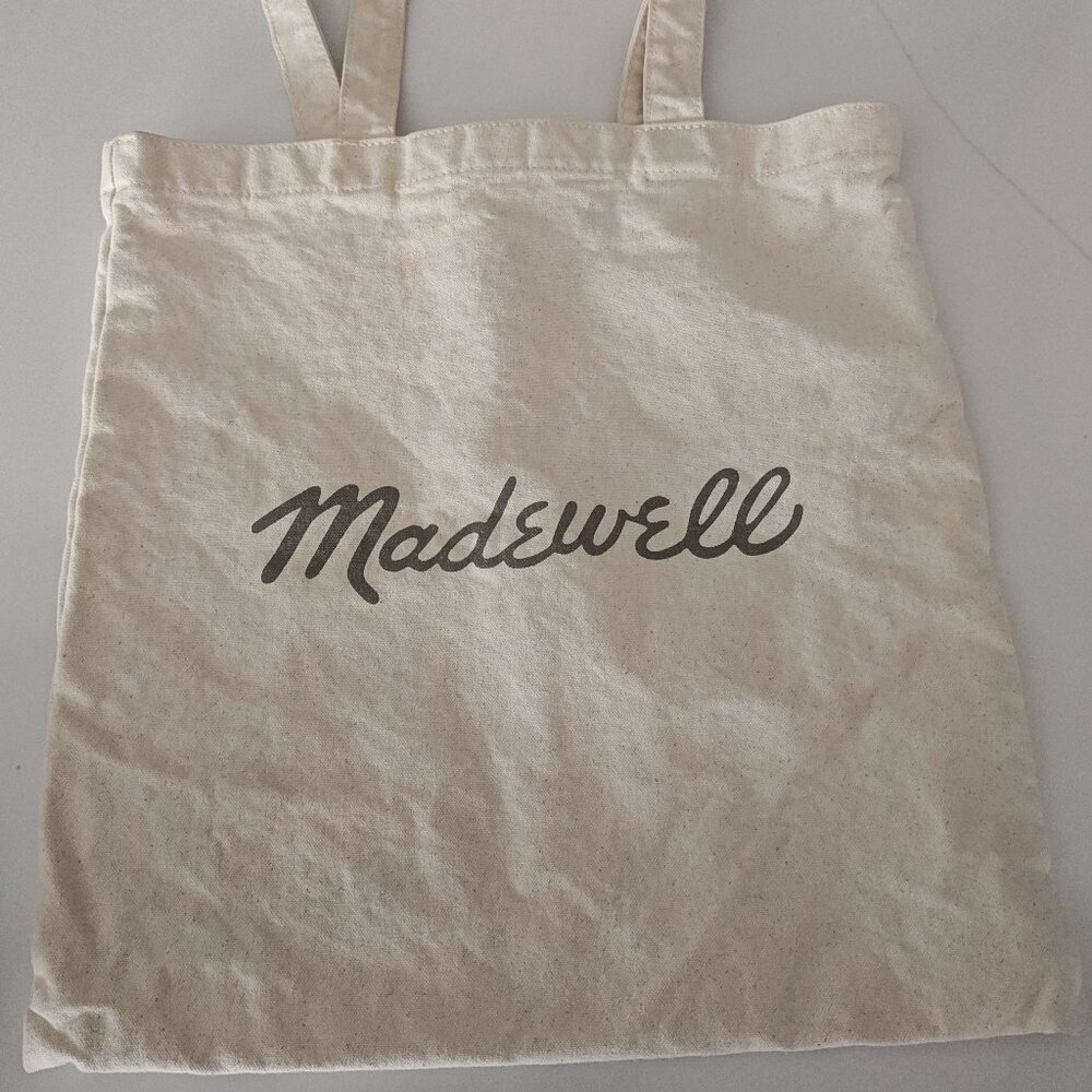 Madewell tan canvas reusable tote